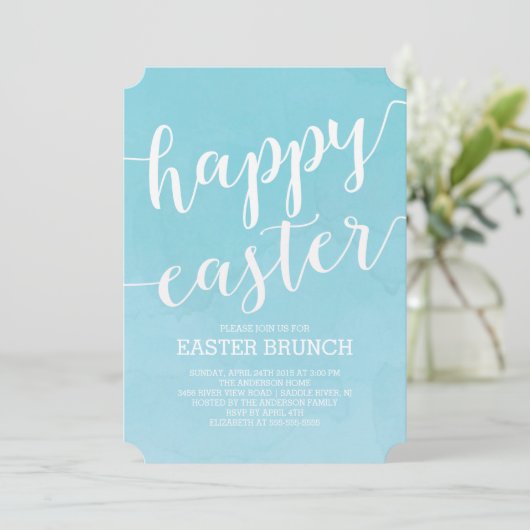 Abendessen im Osterfest Party Einladung (Stehend Vorderseite)