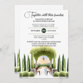 Abendessen im Weinkeller Probe Italienisch al fres Einladung (Vorne/Hinten)