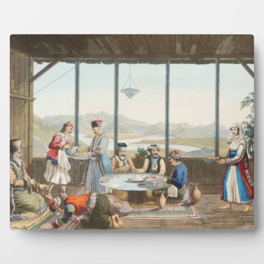 Abendessen in Delphi zu Ehren des Malers von Fotoplatte (Vorderseite)