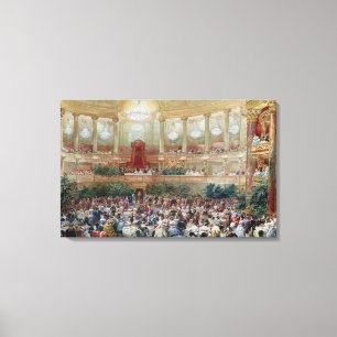 Abendessen in den Salle DES-Schauspielen an Leinwanddruck