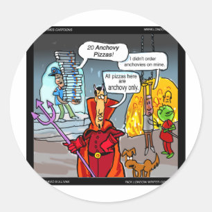 Abendessen in der Hölle Funny Gift T-Shirts Karten Runder Aufkleber