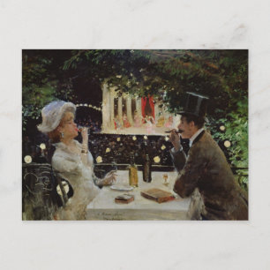 Abendessen in Les Ambassadeurs, c.1882 Postkarte