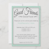 Abendessen in Party Einladung (Vorderseite)