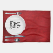 Abendessen in Rot Geschirrtuch (Horizontal)