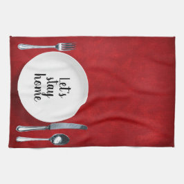 Abendessen in Rot Geschirrtuch