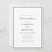 Abendessen in Schwarz-Weiß-Probe Einladung (Vorderseite)