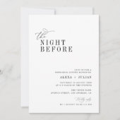 Abendessen in Schwarzweiß-Probe Einladung (Vorderseite)