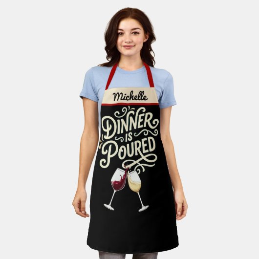 Abendessen ist Geschüttete Schürze - Personalisier (Getragen)