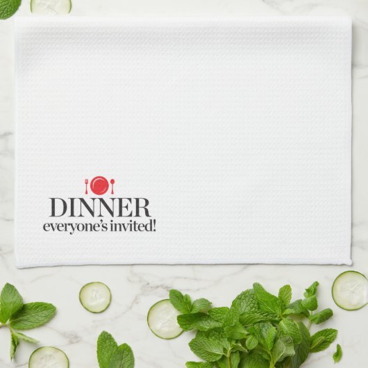 Abendessen jeder eingeladen küchentuch (Gefaltet)