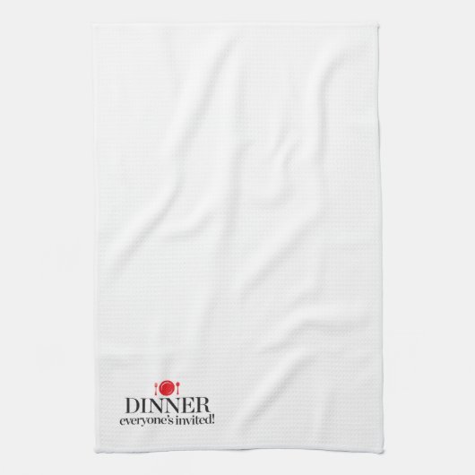 Abendessen jeder eingeladen küchentuch (Vertikal)