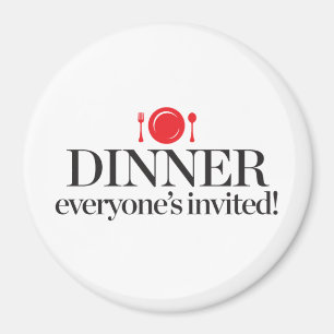 Abendessen jeder eingeladen magnet