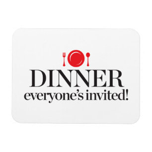 Abendessen jeder eingeladen magnet