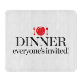 Abendessen jeder eingeladen schneidebrett (Vorderseite)
