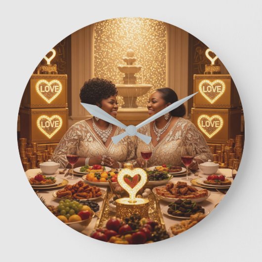 Abendessen K Große Wanduhr (Vorderseite)