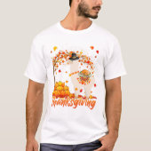 Abendessen Llama Herbstbaum T-Shirt (Vorderseite)