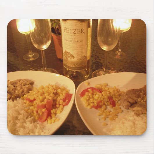 Abendessen-Mausunterlage der Kerze helle Mousepad (Vorne)