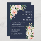 Abendessen mit blühender Probe Einladung (Vorne/Hinten)