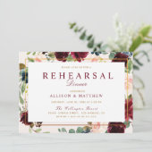 Abendessen mit blühender Probe Einladung (Stehend Vorderseite)