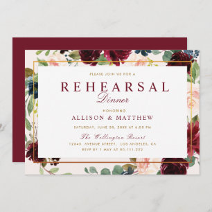 Abendessen mit blühender Probe Einladung