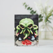 Abendessen mit Cthulhu Postkarte (Stehend Vorderseite)