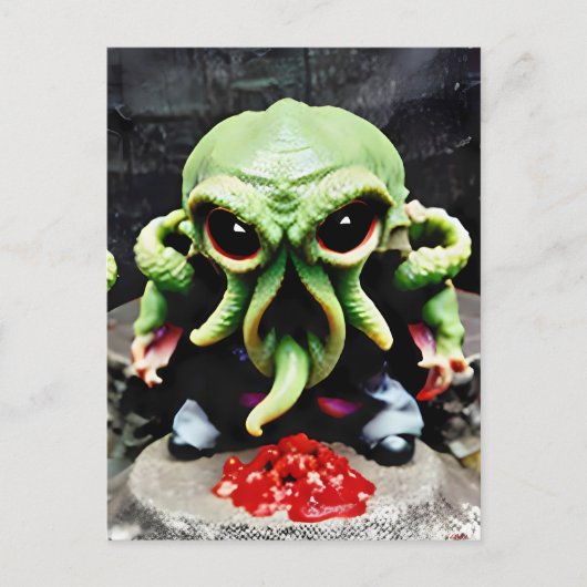 Abendessen mit Cthulhu Postkarte (Vorderseite)