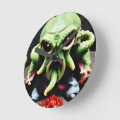 Abendessen mit Cthulhu Runde Wanduhr (Winkel)