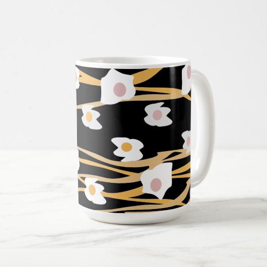 Abendessen mit Eiern und Nudeln Kaffeetasse (VorderseiteRechts)