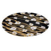 Abendessen mit Eiern und Nudeln Schneidebrett (Ecke)