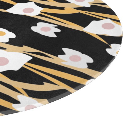 Abendessen mit Eiern und Nudeln Schneidebrett (Ecke)