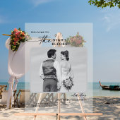 Abendessen mit Foto Hochzeit am Vorabend Acrylschild