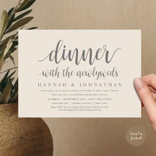 Abendessen mit frisch verheirateten Kindern, Hochz Einladung