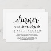 Abendessen mit frisch verheirateten Kindern, Hochz Einladung (Vorne/Hinten)