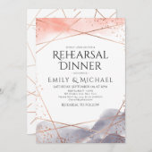 Abendessen mit geometrischer Probe Einladung (Vorne/Hinten)