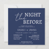 Abendessen mit Minimalistischer Probe am Hochzeits Einladung (Vorderseite)