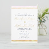 Abendessen mit moderner nautischer Probe Einladung (Stehend Vorderseite)