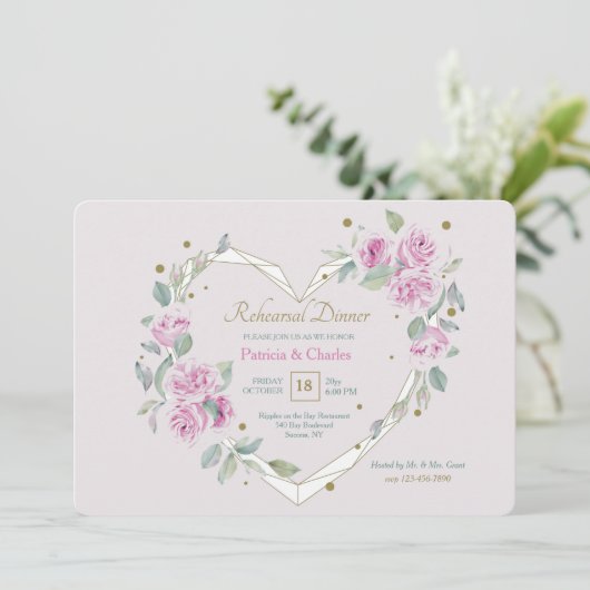 Abendessen mit Probe Einladung (Stehend Vorderseite)