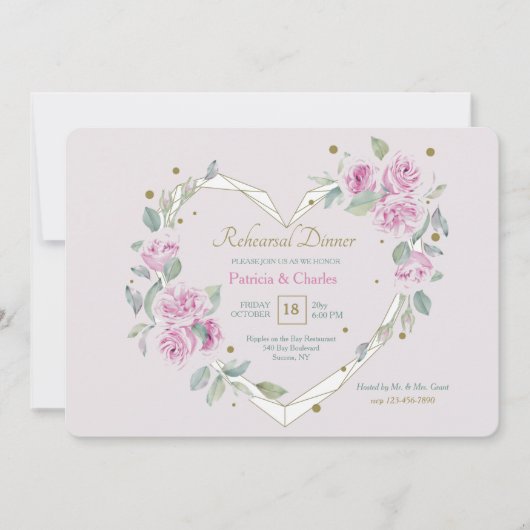 Abendessen mit Probe Einladung (Vorderseite)