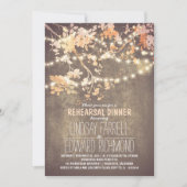 Abendessen mit Saitenlicht niedlich und extravagan Einladung (Vorderseite)