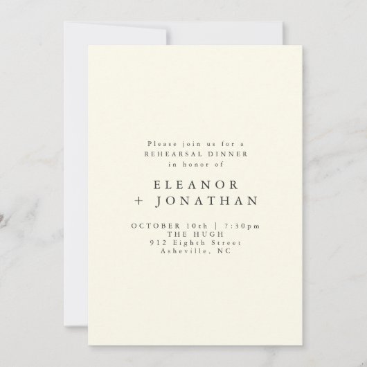 Abendessen mit Schwarz-weißer geometrischer Probe Einladung (Vorderseite)