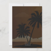 Abendessen mit tropischer Probe Einladung (Rückseite)