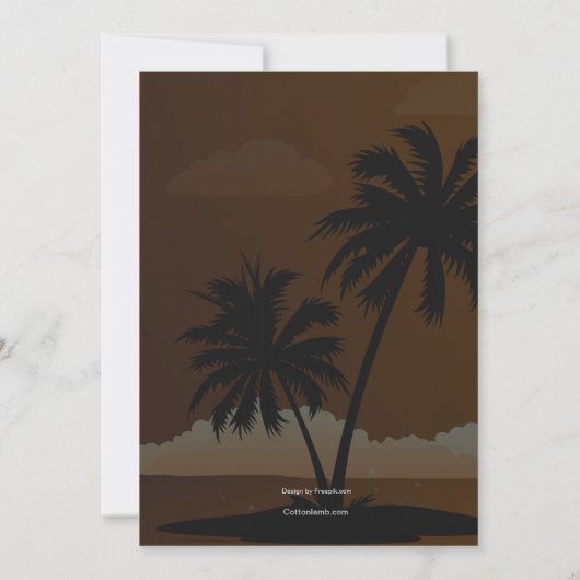 Abendessen mit tropischer Probe Einladung (Rückseite)