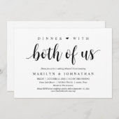 Abendessen mit uns beiden, Hochzeit Probe Party Einladung (Vorne/Hinten)
