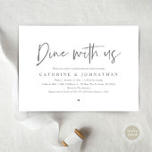 Abendessen mit uns, Hochzeit Probe Dinner Einladung