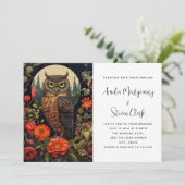 Abendessen mit Vollmondhochzeit Einladung (Stehend Vorderseite)