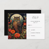 Abendessen mit Vollmondhochzeit RSVP Karte (Vorne/Hinten)