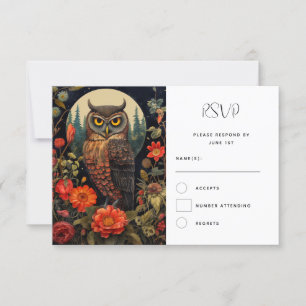 Abendessen mit Vollmondhochzeit RSVP Karte