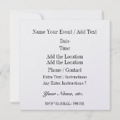 Abendessen / Mittagessen / Brunch Einladung (Rückseite)