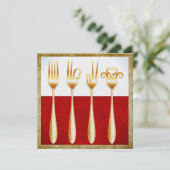 Abendessen / Mittagessen / Brunch Einladung (Stehend Vorderseite)