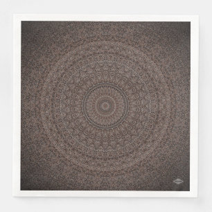 Abendessen Napkin Brown Mandela Design HAMbyWG Serviette