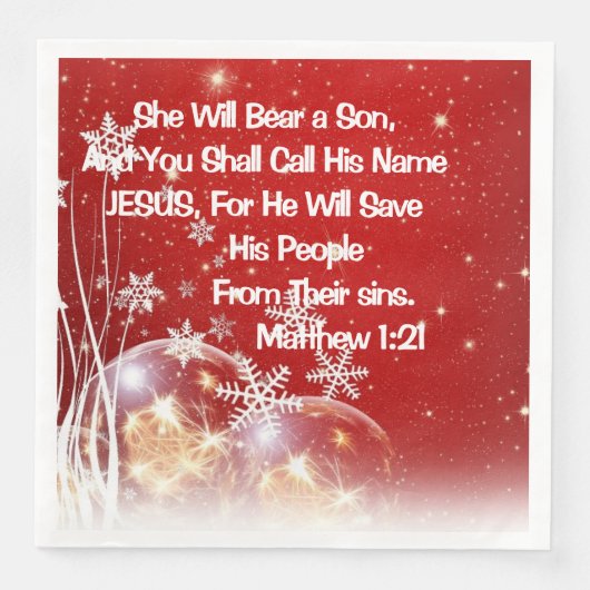 Abendessen Napkin Sie wird ein Sohn Weihnachten tr Serviette (Vorderseite)